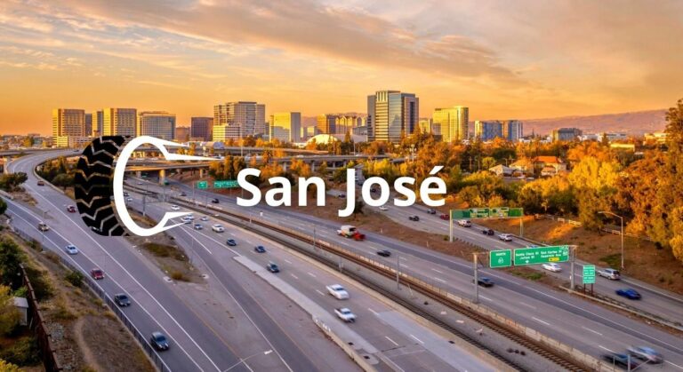 Foto de la ciudad de San José a lo lejos. ¿buscas una llantera en San José?