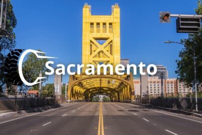 Foto de la ciudad de Sacramento a lo lejos. ¿buscas una llantera en Sacramento?